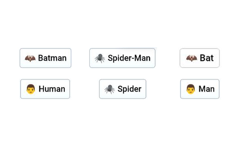Infinite Craft canvas showing Batman and Spider-Man elements with their ingredient chains