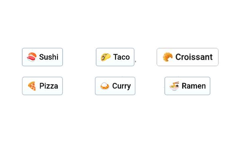 Infinite Craft canvas showing Sushi, Taco, Croissant and other world cuisine dishes