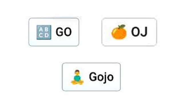 Gojo element created in Infinite Craft after combining GO and OJ