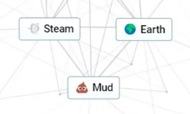 Mud element created in Infinite Craft after combining Steam and Earth