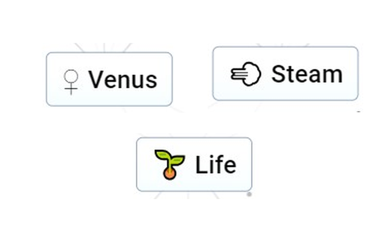 Infinite Craft sidebar showing Life element alongside Steam and Venus